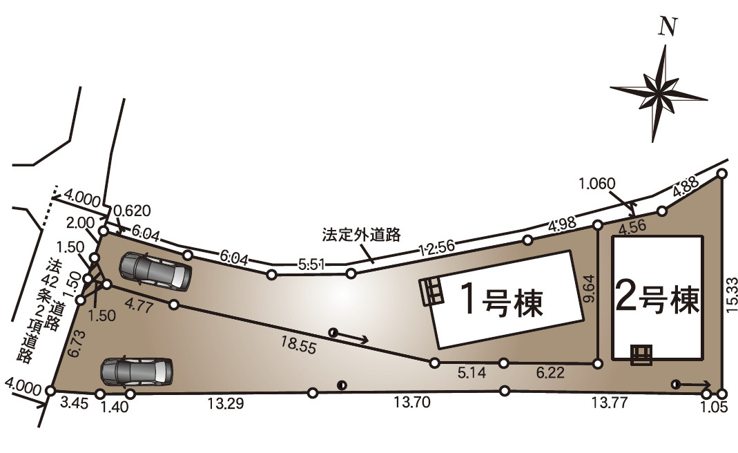 安曇野市豊科田沢の区画図