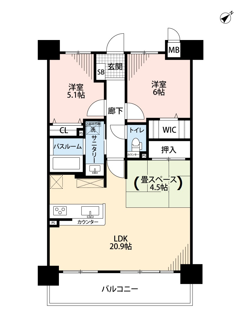 アルファスマート米原Ⅱの間取り