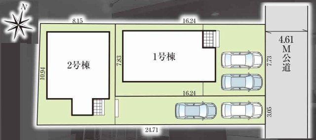 三郷市彦成1丁目　新築戸建　全2棟　1号棟の外観|現地の写真になります。