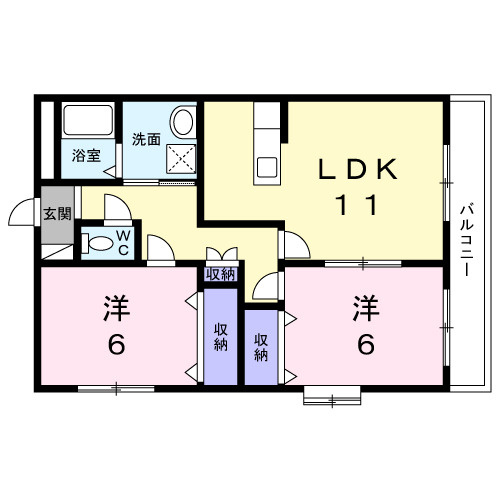 ルミエール伴丈木の間取り