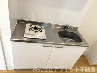 【キッチン】 | アシンプトートB棟 | 1口ガスコンロ