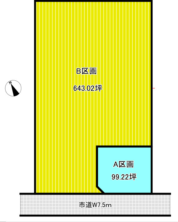 ひたちなか市大字津田A区画の土地図