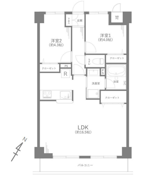 グランパーク深沢の間取り
