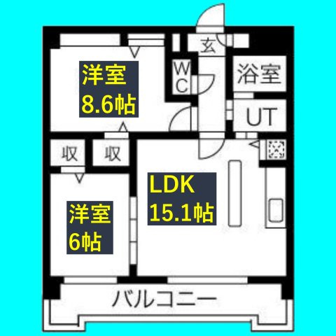 ピオーネ覚王山の間取り