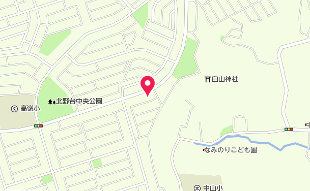 祝　成約済み　八王子市　北野台　新築戸建て　２９期の地図|～仲介手数料無料☆八王子ひなた不動産～　八王子市北野台　新築戸建て