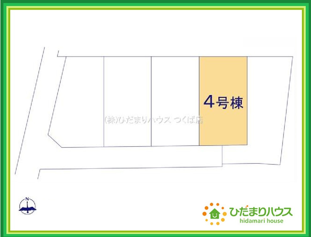 いわき市錦町花ノ井3期　新築戸建　4号棟の区画図|ショッピング施設が充実した利便性のよい立地です♪