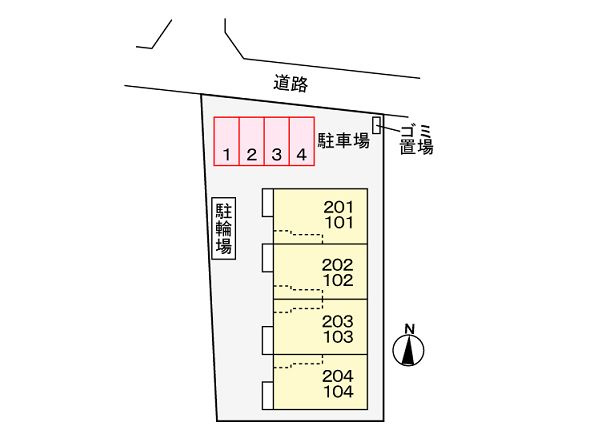 ウィング　コート　アキの駐車場|駐車場