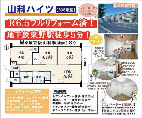 山科ハイツの間取り