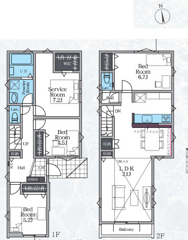 茅ヶ崎市若松町1期　新築戸建　全2棟2号棟の外観