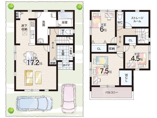 加古郡播磨町宮西　第3期　新築一戸建ての間取り|1号地