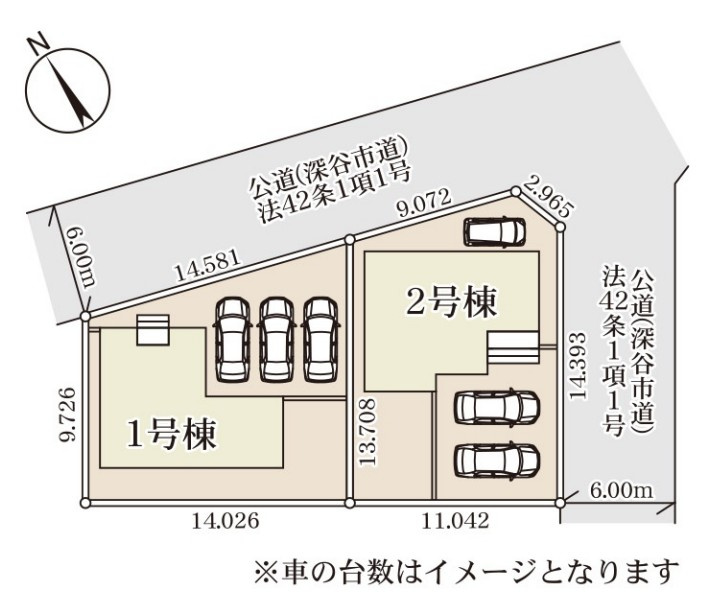 Livele Garden.S　深谷上柴町西第5の区画図|図面と現況が異なる場合、現況を優先とします。【1号棟】