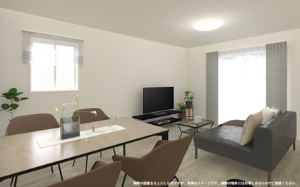 【完成予想図】 | 【LDK　イメージパース】
※画像は設計図面を基に作成したイメージです。