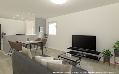 【完成予想図】 | 【LDK　イメージパース】
※画像は設計図面を基に作成したイメージです。