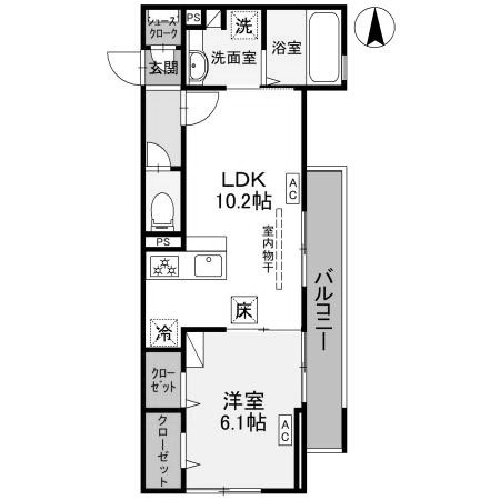 【間取り】 | D-room Fiore ”N”