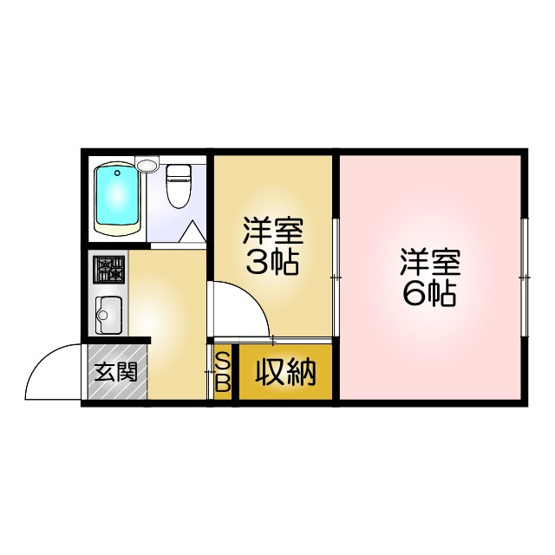 【間取り】 | ブルーハイツ 敷金礼金0円 初期費用家主負担プラン有