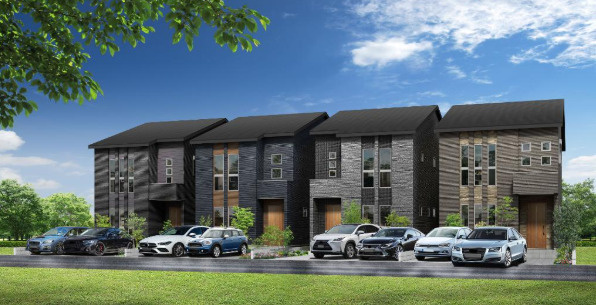 売新築戸建　中央区小豆餅三丁目の外観パース