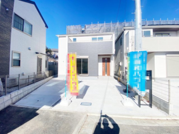 祝成約済み　八王子市　大和田町　新築戸建て　１０期の外観|～仲介手数料無料☆八王子ひなた不動産～　八王子市大和田町　新築戸建て