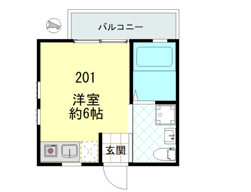 アパートメント新小岩B棟の間取り