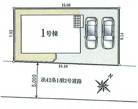 武蔵村山市岸1丁目　新築戸建全1棟の区画図