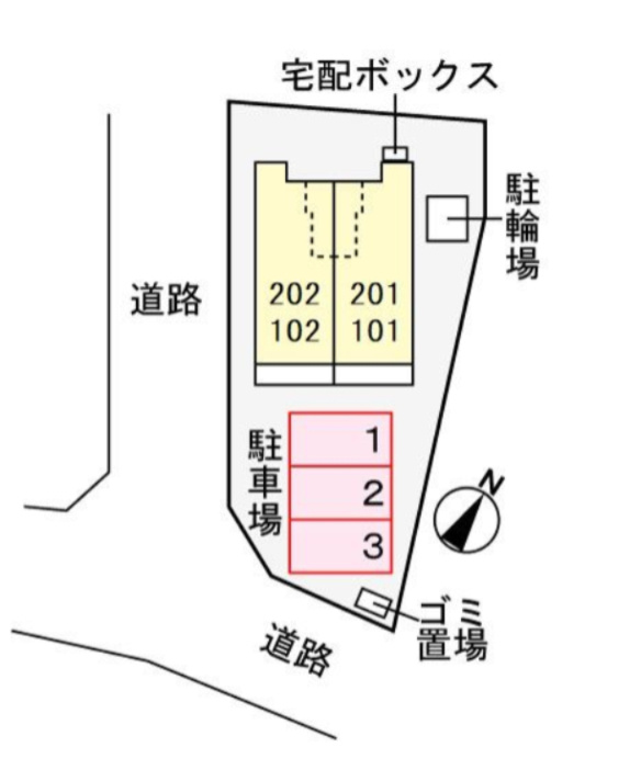 クレアガーデン大高台の駐車場