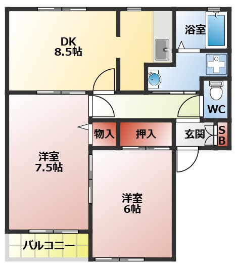 サニーハイツ香里園の間取り