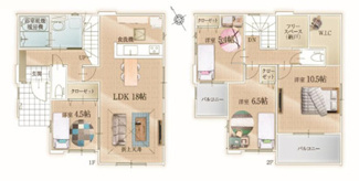 【間取り】 | 千葉市花見川区幕張町一丁目　新築分譲住宅１号棟 | 花見川区幕張町１丁目　１号棟　４LDK