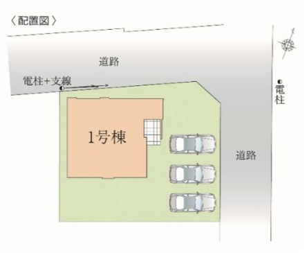 北葛飾郡松伏町　大字松伏　　新築戸建　全1棟の区画図|区画図です