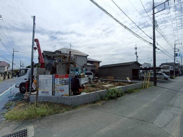 北葛飾郡松伏町　大字松伏　　新築戸建　全1棟の前面道路含む現地写真|前面道路含む現地写真です