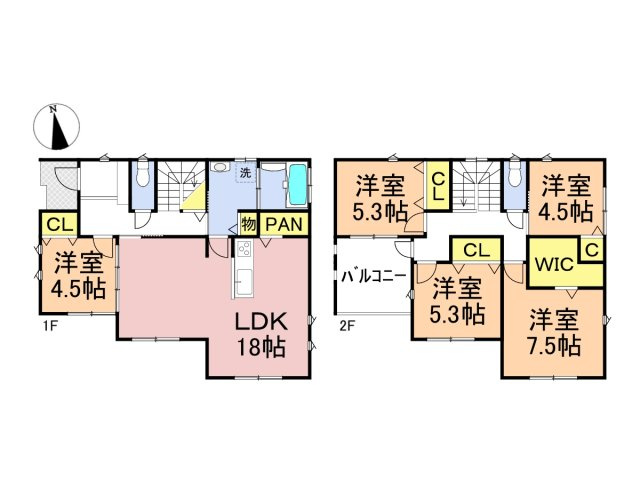 新築戸建　岐阜市朝霧町　全2区画分譲の間取り|■A棟　■ヤマダ不動産　株式会社リライフ　
■夢のマイホーム購入をフルサポートします！