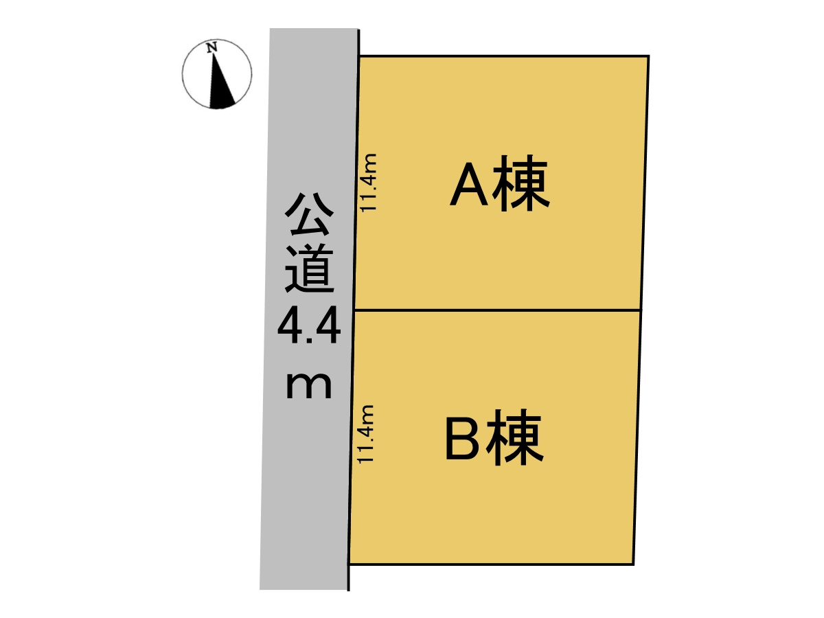新築戸建　岐阜市朝霧町　全2区画分譲の区画図|■区画図
■YAMADA電機の　ヤマダ不動産　株式会社リライフ　
いつでもお問合わせ下さい。