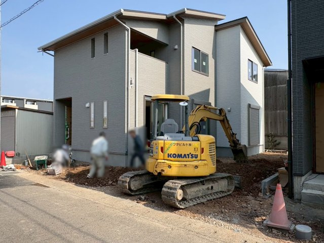 新築戸建　岐阜市朝霧町　全2区画分譲の外観|「現地（2026年1月5日）撮影」　
■外観写真　
■ヤマダ不動産　株式会社リライフ　