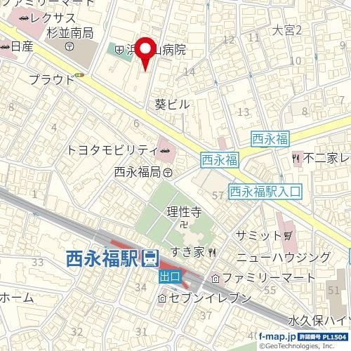 クラッシィハウス浜田山の地図