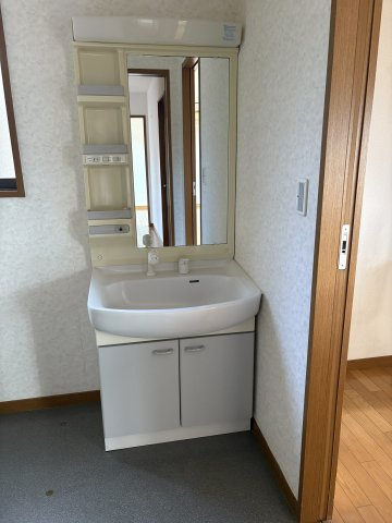 鹿島町下蔵持字沢目 中古一戸建ての独立洗面台