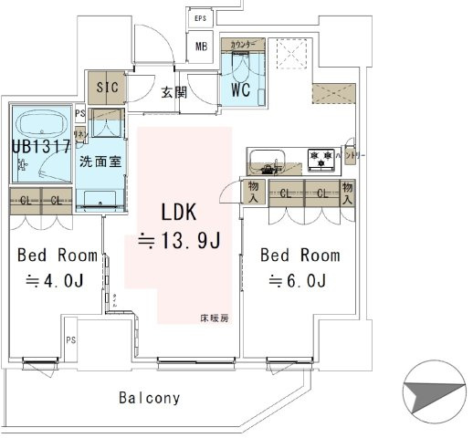 【間取り】 | Brillia上野Garden