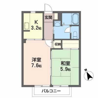  | アップルハイツ桜水Ｂ | アップルハイツ桜水Ｂ 102号-16