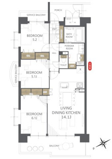 【間取り】グラン・コート大久保Ⅱセントラルアベニュー171 