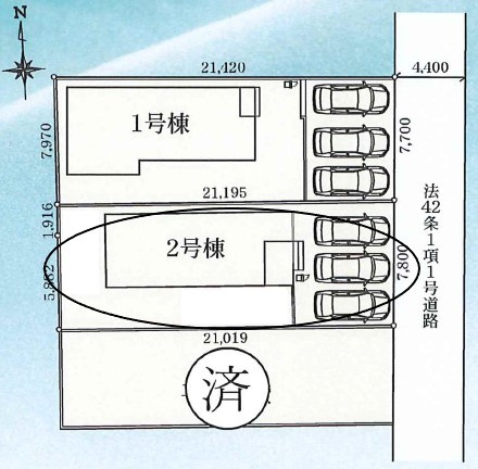 【区画図】 | 高崎市倉賀野町24-1期　2号棟