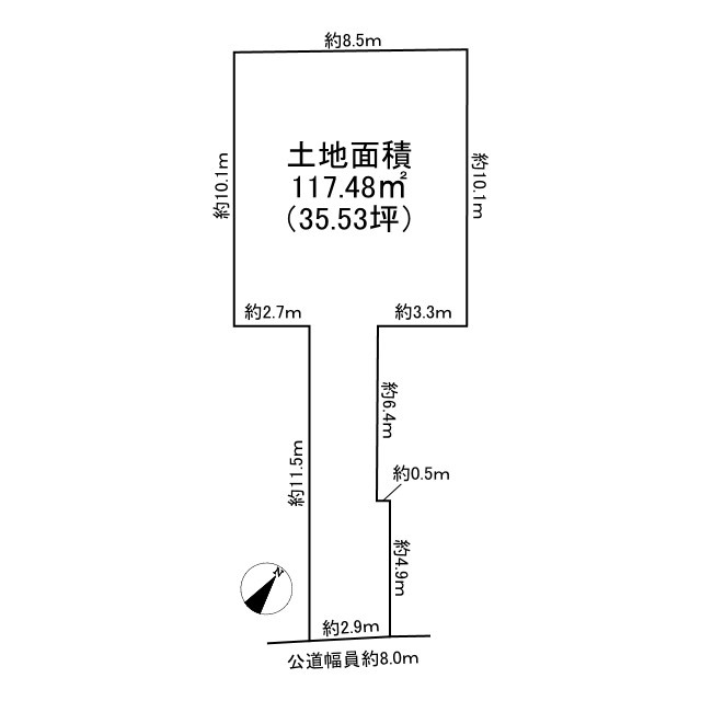 一宮市花池二丁目土地の土地図