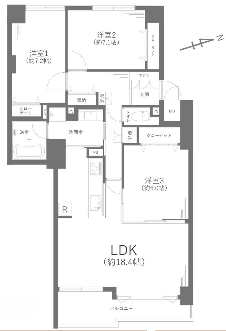 ルネ戸塚弥生台【仲介手数料無料】ペット可♪の間取り