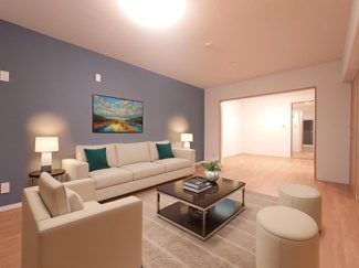 【居間・リビング】 | 金沢シーサイドタウン並木２丁目６街区 | リビング家具配置例（バーチャルステージングのため家具付き販売ではありません。）