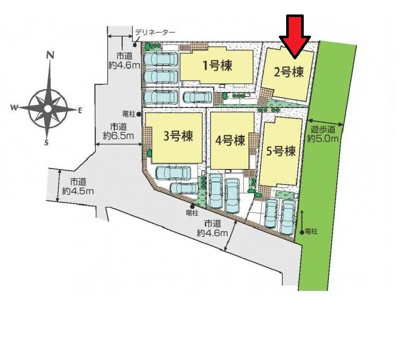 【外観】 | 府中市四谷４丁目新築戸建 | ２号棟。ほかの区画もございます。