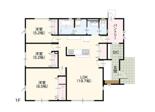 坂東市沓掛　新築戸建の間取り