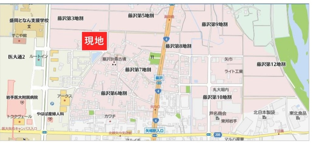 オアシスタウンやはば 区画No.5-8の地図