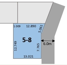 【土地図】オアシスタウンやはば 区画No.5-8