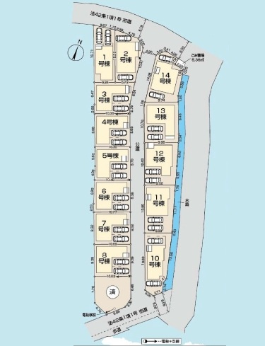 【区画図】 | 富士見市渡戸1丁目　全14棟　1号棟 | 1号棟