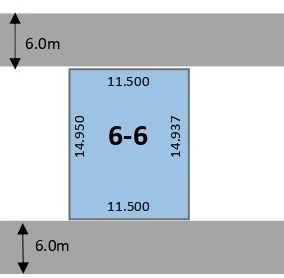 オアシスタウンやはば 区画No.6-6の土地図