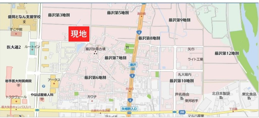 オアシスタウンやはば 区画No.4-12の地図