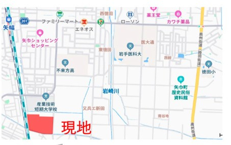 はなだてタウンやはば 区画No.8-18の地図