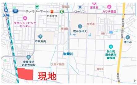 はなだてタウンやはば 区画No.8-7の地図