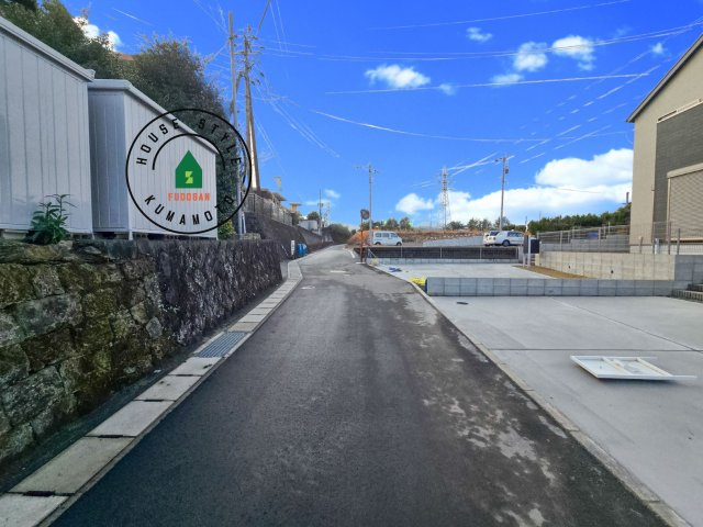 熊本市西区池田3丁目第1-２棟（1号棟）の前面道路含む現地写真|前面道路です。